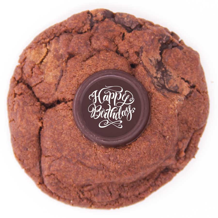 Vegan Dairy Free Double Chocolate Message Cookie