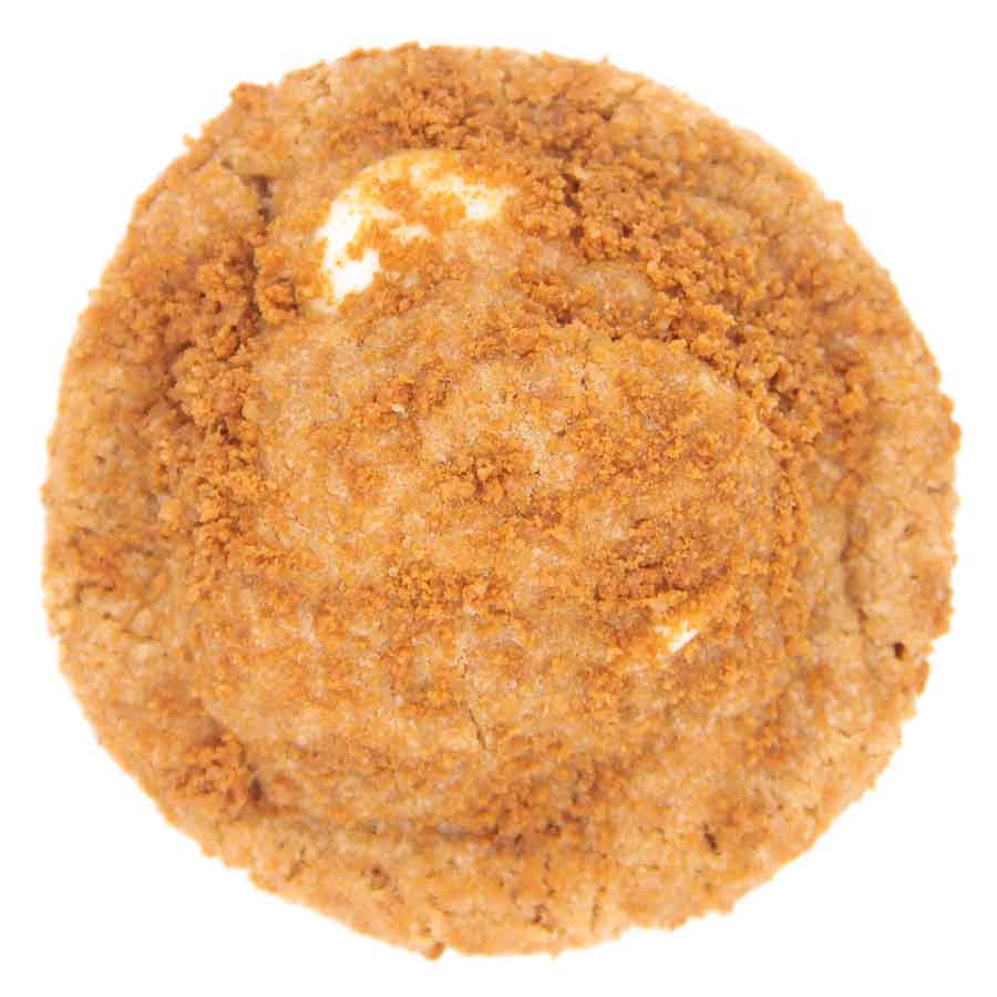 vegan dairy free biscoff and white chocolate cookie