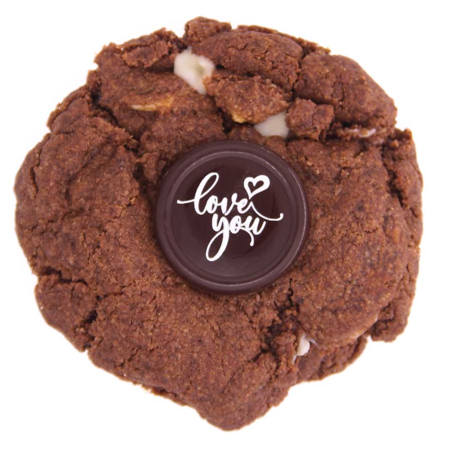 Vegan Gluten Free Triple Chocolate Message Cookie