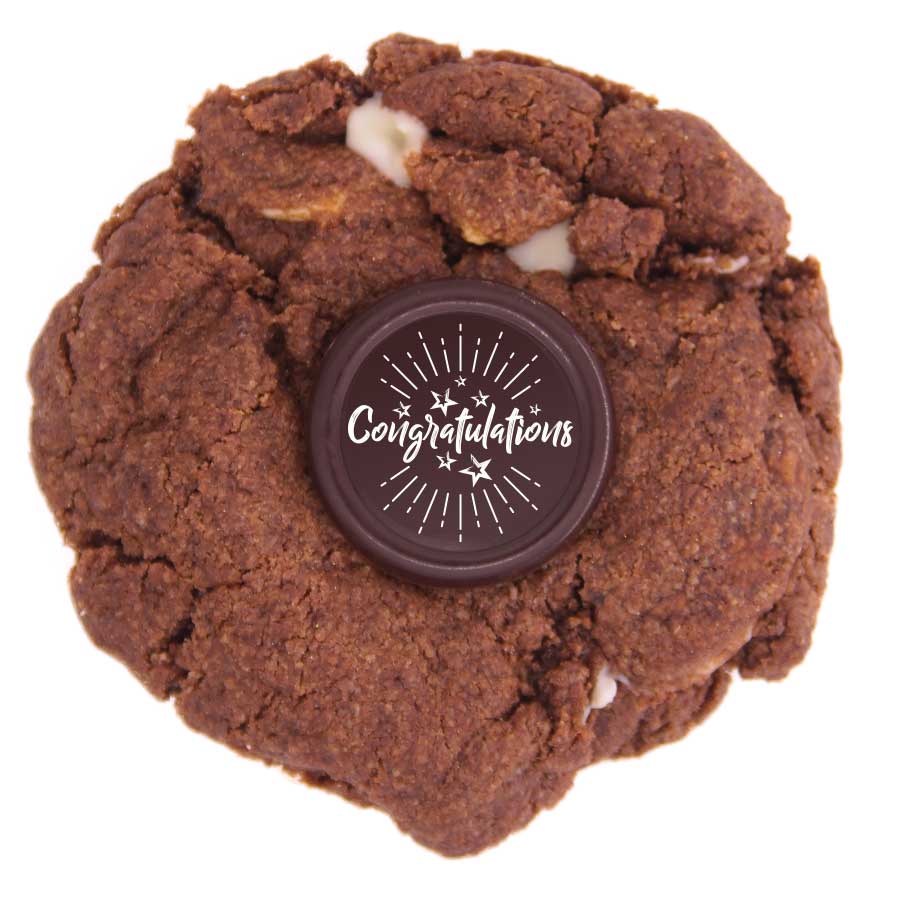 Vegan Gluten Free Triple Chocolate Message Cookie