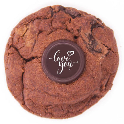 Vegan Dairy Free Double Chocolate Message Cookie