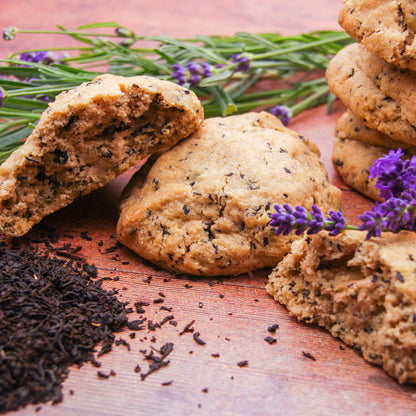 vegan gluten free lavender and earl grey tea cookie