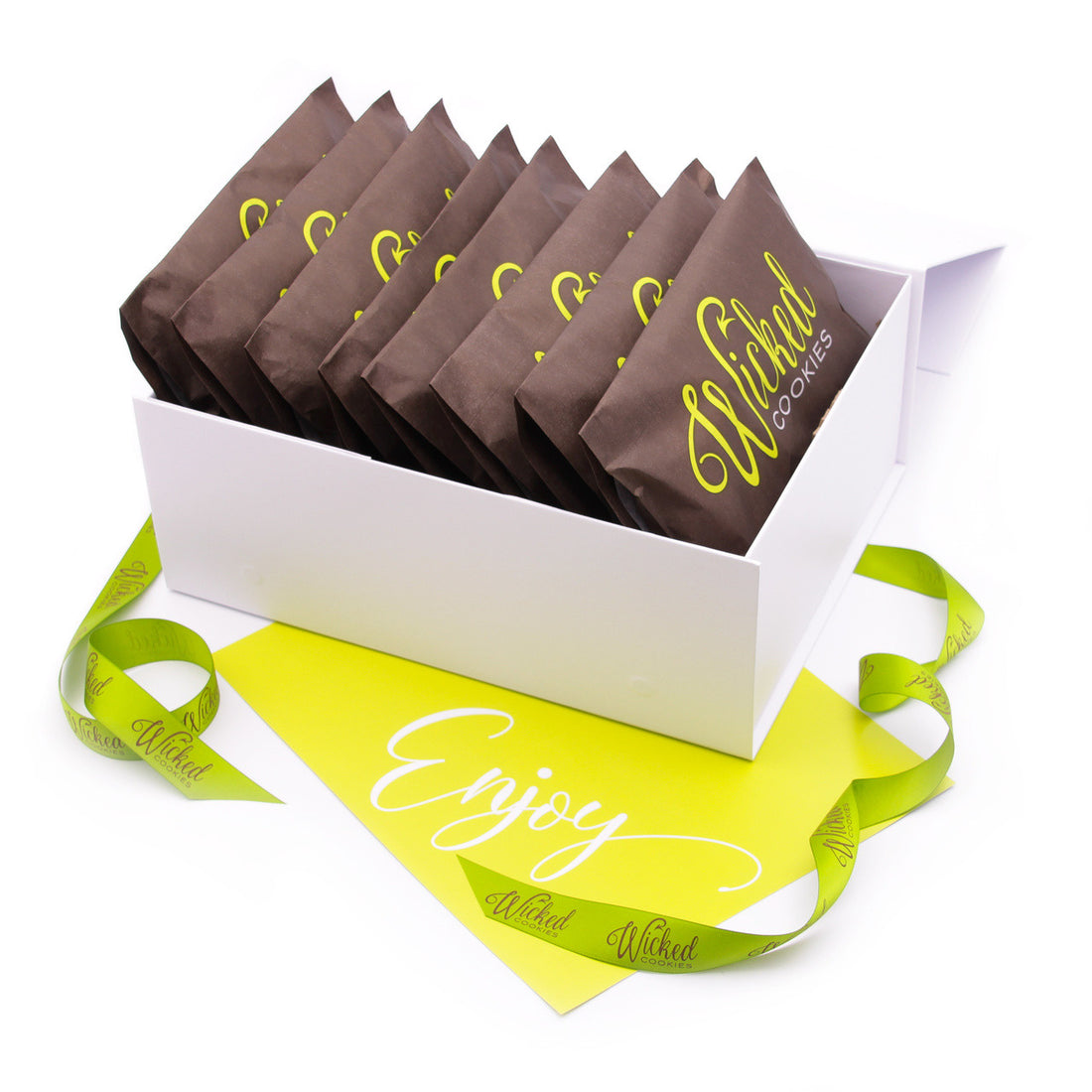 Classic Cookie Selection in Luxury Gift Box with Hand Tied Ribbon and Bow