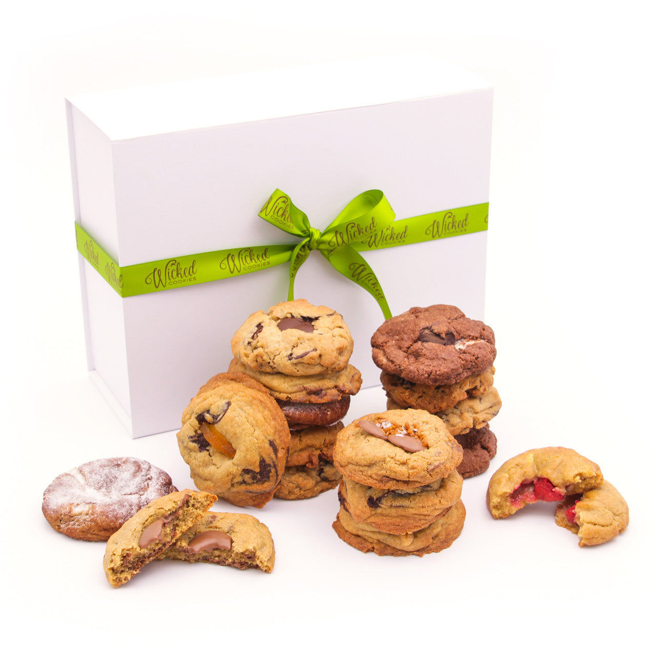 Megamix Cookie Selection in Luxury Gift Box with Hand Tied Ribbon and Bow
