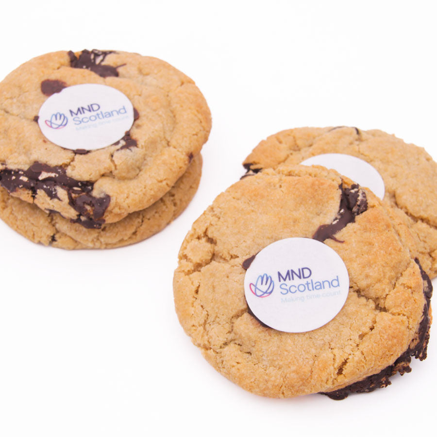 4 x MND Scotland Vegan Gluten Free Chocolate Chunk cookies