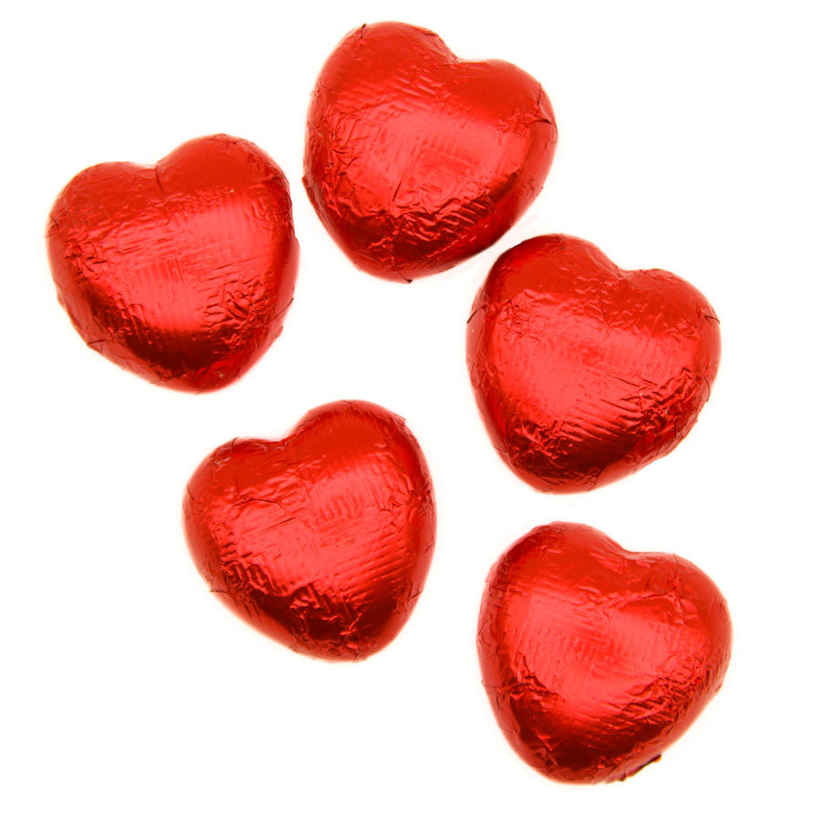 milk chocolate foil wrapped hearts
