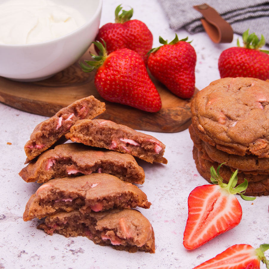 Vegan Gluten Free Strawberries and Cream Cookie