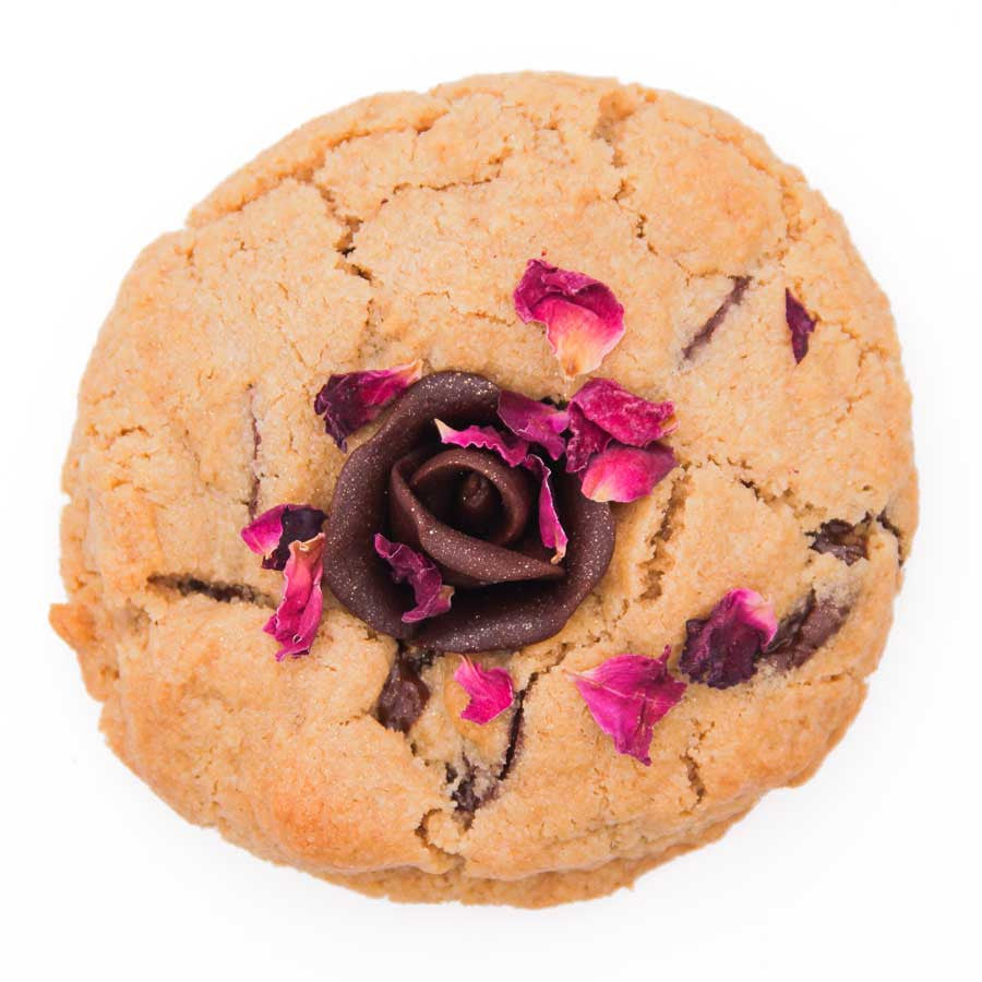 Vegan Gluten Free Chocolate Cookie with Chocolate Rose