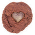vegan gluten free triple chocolate cookie with chocolate heart decoration