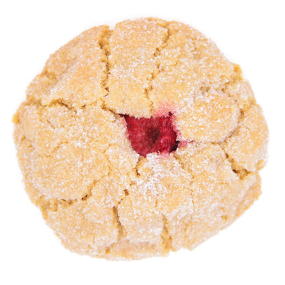 vegan dairy free gluten free lemon and raspberry cookie